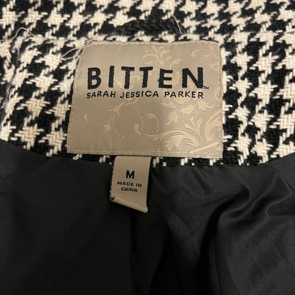 GORGEOUS VINTAGE HOUNDSTOOTH COAT LIMITED EDITION COLLAB W/ SARAH JESSICA PARKER - Picture 6 of 7